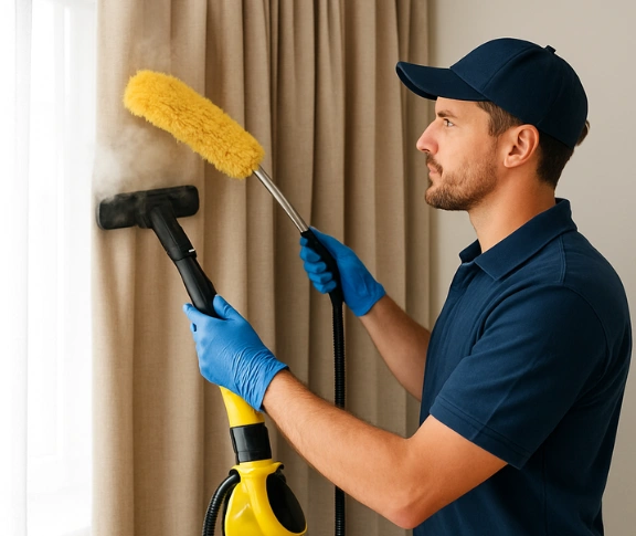 Trusted drapes cleaning technician Matty Curtain Cleaning coochin QLD