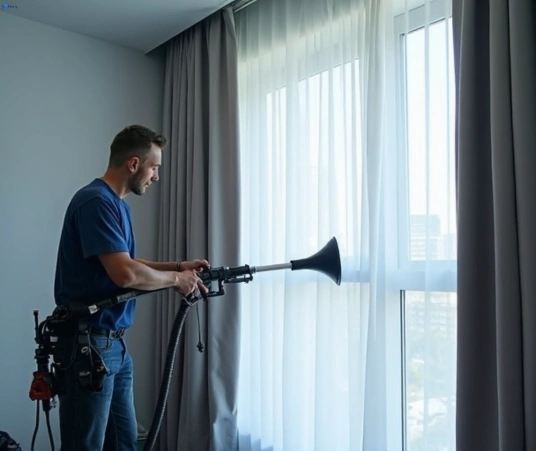 Professional drapes cleaning process tools Matty Curtain Cleaning coochin