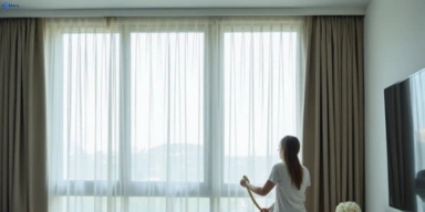 Delicate sheer drape cleaning coochin Matty Curtain Cleaning